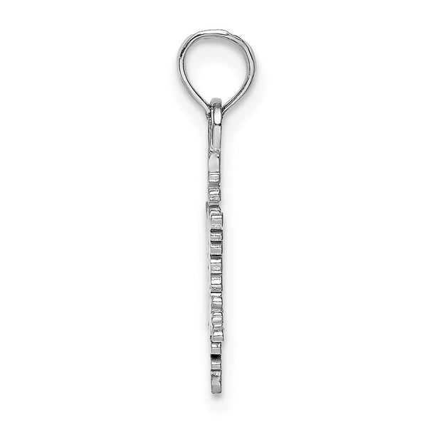 14k White Gold Small Snowflake Pendant