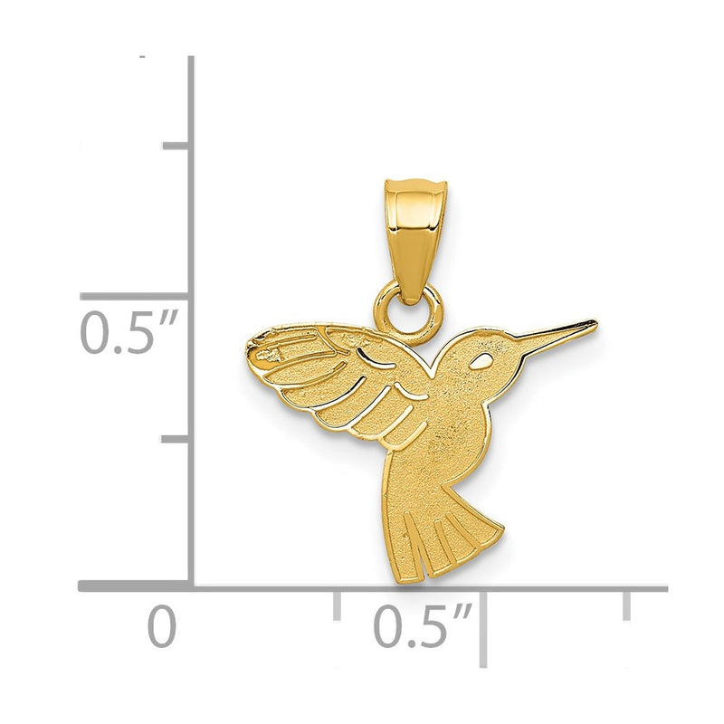 14k Hummingbird Pendant