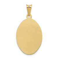 14K w/Rhodium D/C Lady Of Guadalupe Oval Pendant