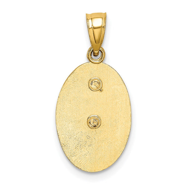 14k Two-tone w/White Rhod D/C Lady of Guadalupe 15 Pendant