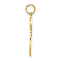 14K Cut-Out Floral Heart Charm