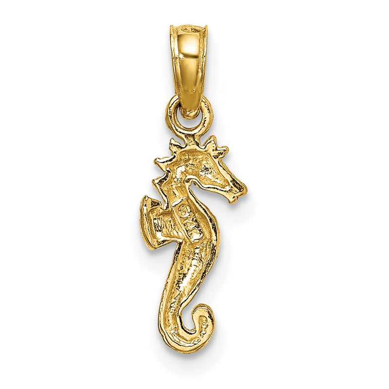 14K Mini Seahorse Charm