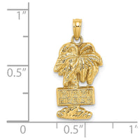 14K MIAMI BEACH Palm Tree Charm