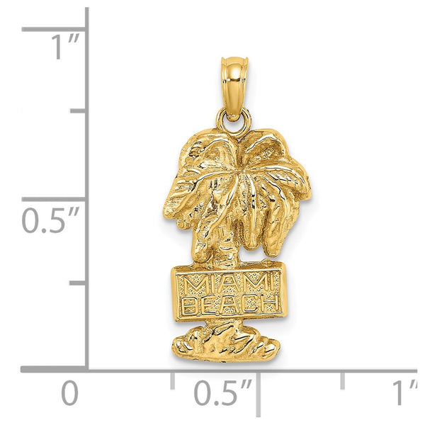 14K MIAMI BEACH Palm Tree Charm