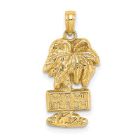 14K MIAMI BEACH Palm Tree Charm