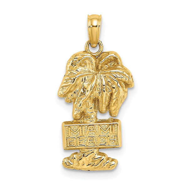 14K MIAMI BEACH Palm Tree Charm
