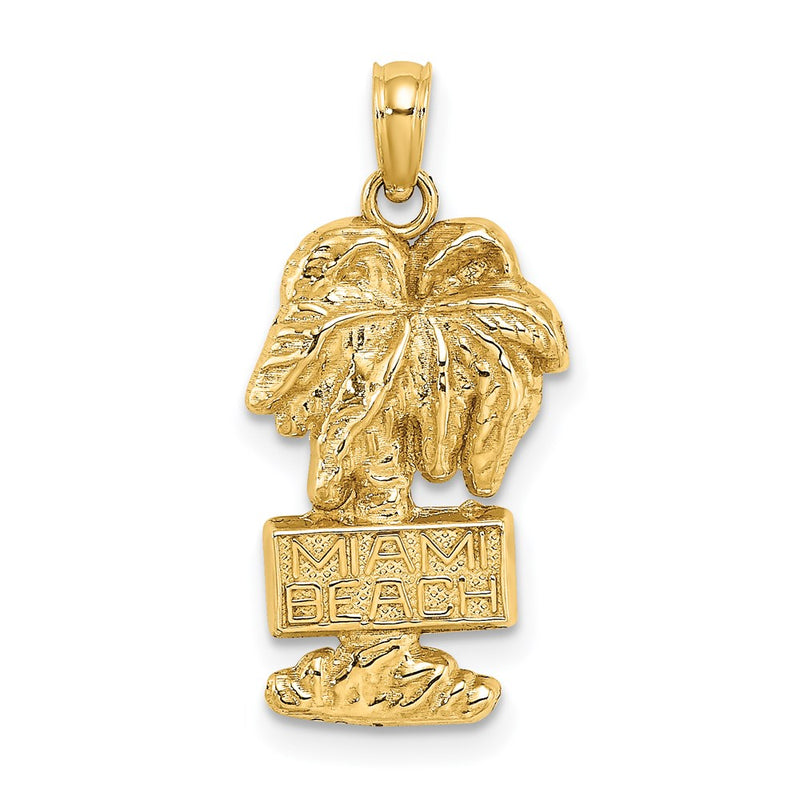 14K MIAMI BEACH Palm Tree Charm