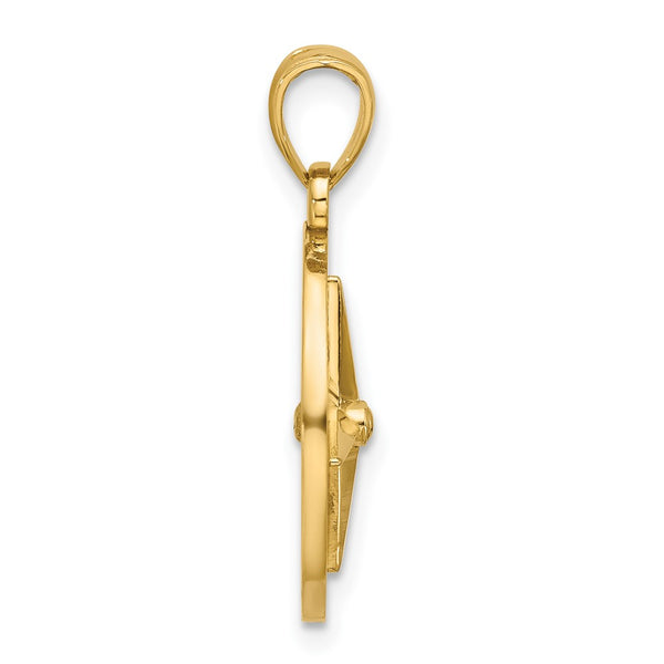 14K Nautical Compass Charm