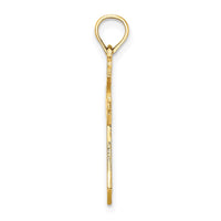14K Filigree Cross Charm