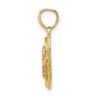 14k Two-Tone MOM Heart Charm
