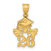 14K Graduation Cap and Diploma - 2026 Charm