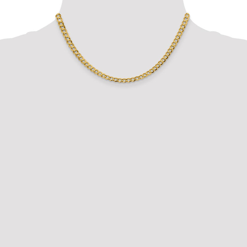 14k 4.7mm Lightweight Flat Cuban Chain