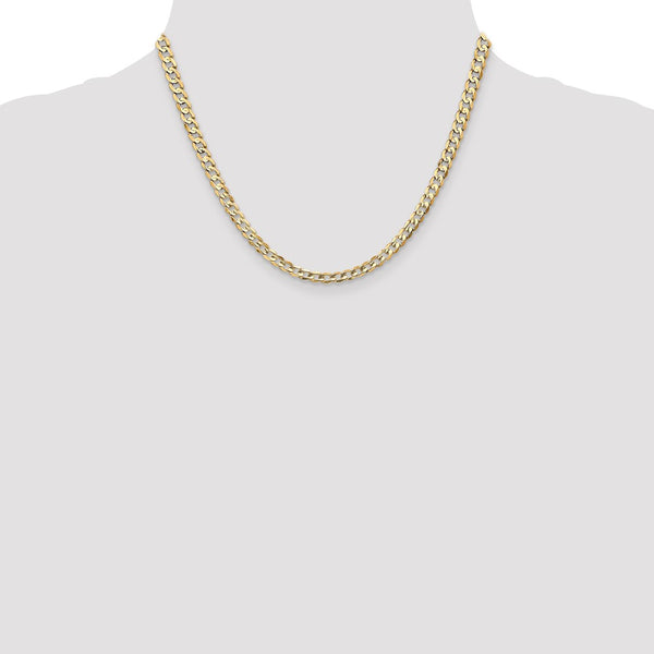 14k 4.5mm Open Concave Curb Chain