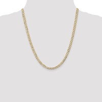 14k 4.5mm Open Concave Curb Chain