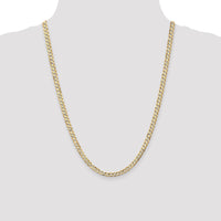 14k 4.5mm Open Concave Curb Chain