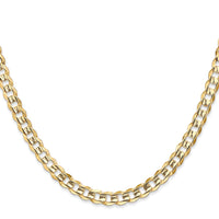14k 5.25mm Open Concave Curb Chain