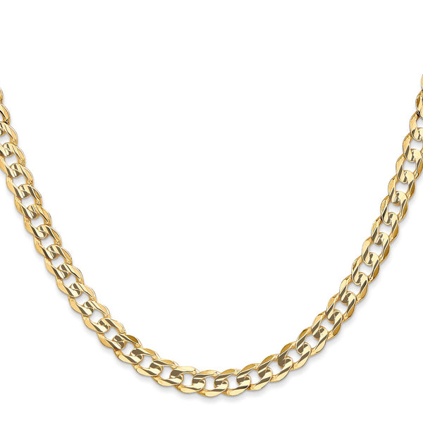 14k 5.25mm Open Concave Curb Chain