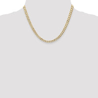 14k 5.25mm Open Concave Curb Chain