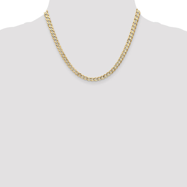 14k 5.25mm Open Concave Curb Chain