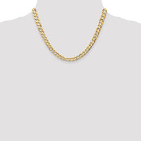 14k 6.75mm Open Concave Curb Chain