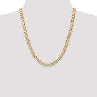 14k 6.75mm Open Concave Curb Chain