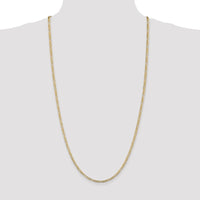 14k 3mm Concave Open Figaro Chain
