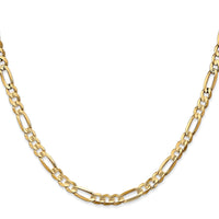 14k 4.5mm Concave Open Figaro Chain