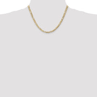 14k 4.5mm Concave Open Figaro Chain