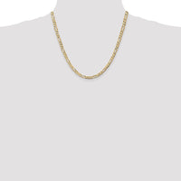14k 4.5mm Concave Open Figaro Chain