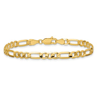 14k 4.5mm Concave Open Figaro Chain
