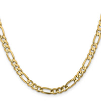 14k 5.5mm Concave Open Figaro Chain