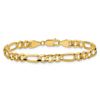 14k 5.5mm Concave Open Figaro Chain