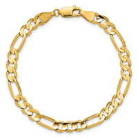 14k 5.5mm Concave Open Figaro Chain