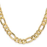 14k 8.75mm Concave Open Figaro Chain