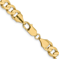 14k 8.75mm Concave Open Figaro Chain