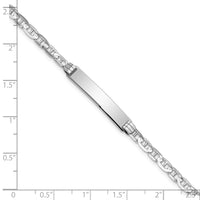 14K WG Anchor Link ID Bracelet