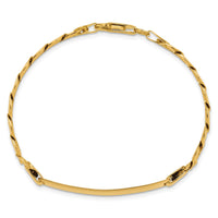 14k Curb Link ID Bracelet