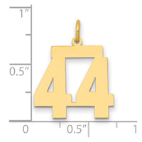 14k Medium Polished Number 44 Charm