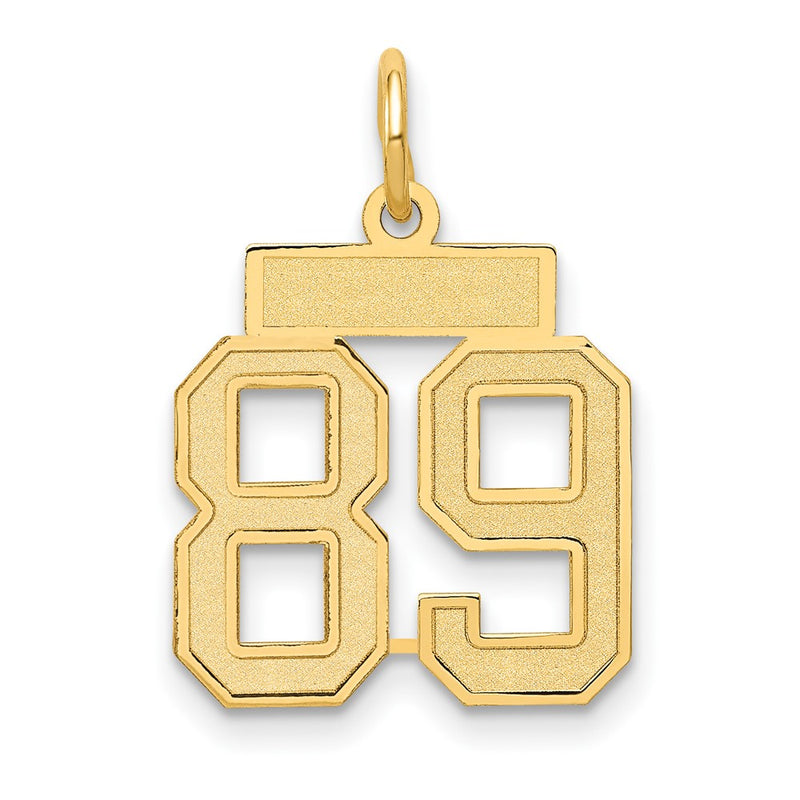 10k Small Satin Number 89 Charm