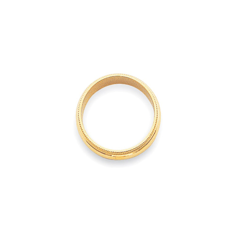 14KY 3mm Milgrain Half Round Band Size 11.5