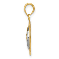 14k and Rhodium Sun and Moon Charm