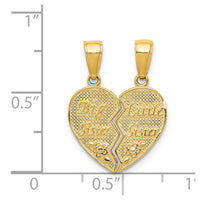 14k BIG SISTER-LITTLE SISTER Break-apart Charm