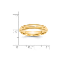 14KY 4mm Milgrain Comfort Fit Band Size 5