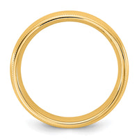 14KY 4.5mm Milgrain Comfort Fit Band Size 6.5