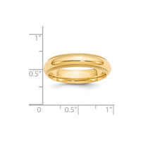 14KY 5mm Milgrain Comfort Fit Band Size 4