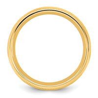 14KY 5.5mm Milgrain Comfort Fit Band Size 10