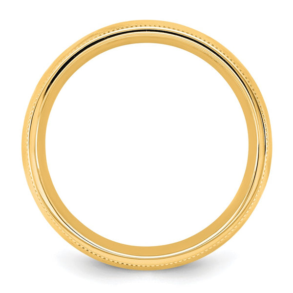 14KY 5.5mm Milgrain Comfort Fit Band Size 13.5