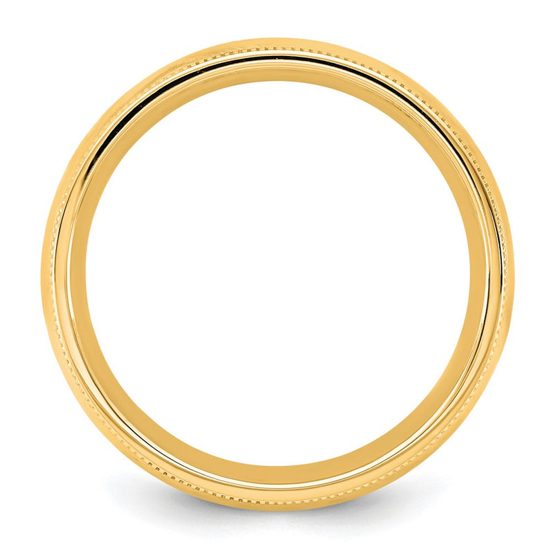 14KY 5.5mm Milgrain Comfort Fit Band Size 13.5