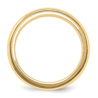 14KY 6mm Milgrain Comfort Fit Band Size 4
