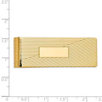 14k Men's Grooved Polished Money Clip